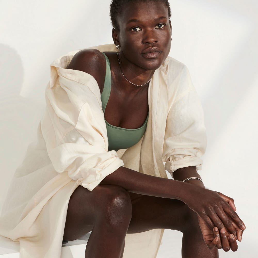 The Way-Long Linen Shirt | Canvas - Image 8