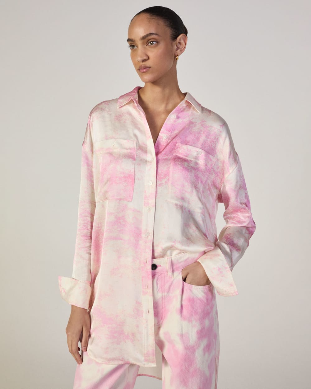 The Everlane x Marques' Almeida Canvas Oversized Barrel Pant | Pink Tie-Dye - Image 8
