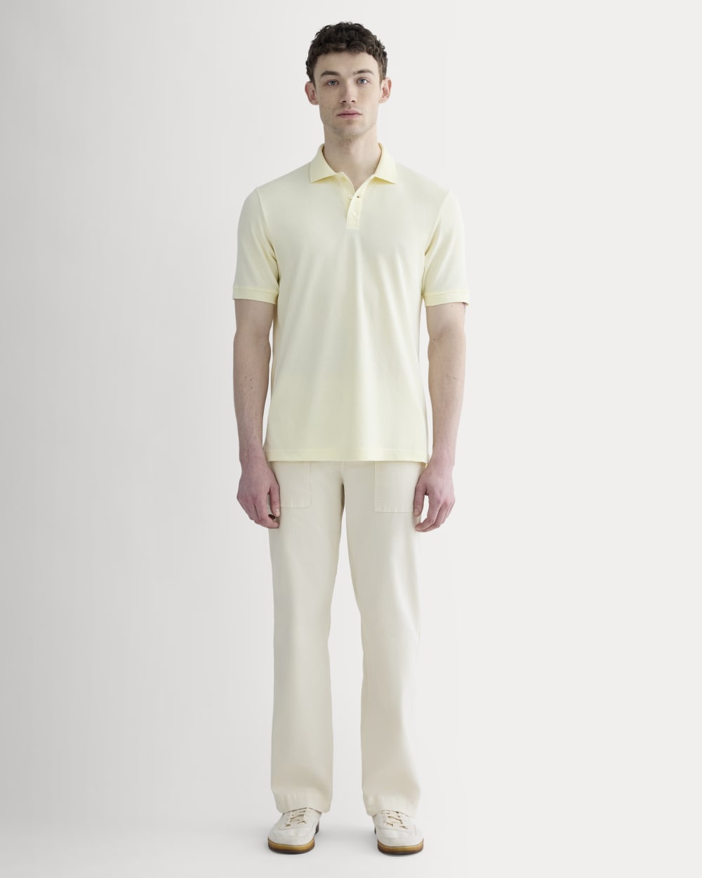 The Pique Polo | Light Yellow - Image 3