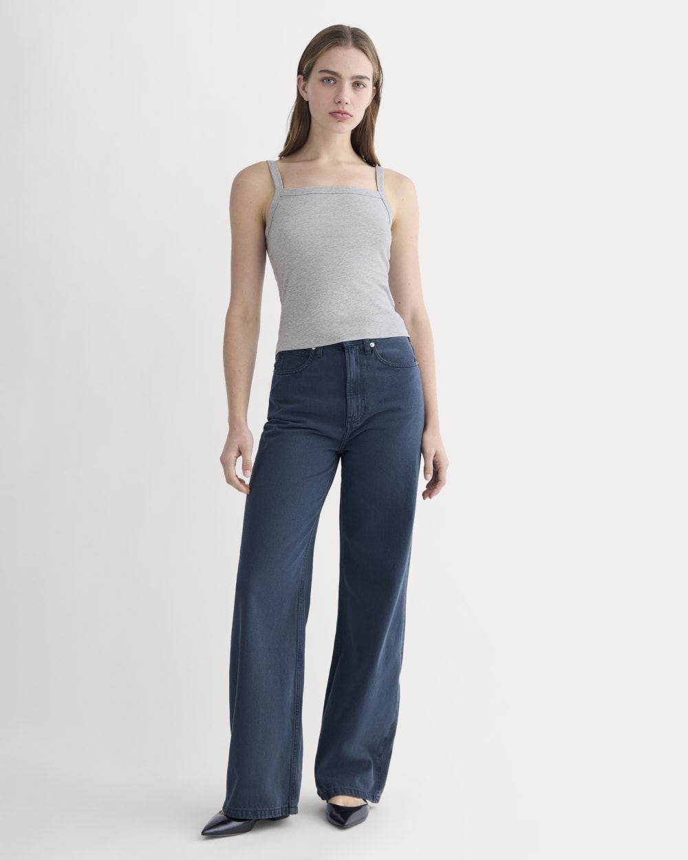 The Essential Square-Neck Tank | Heathered Grey - Image 3