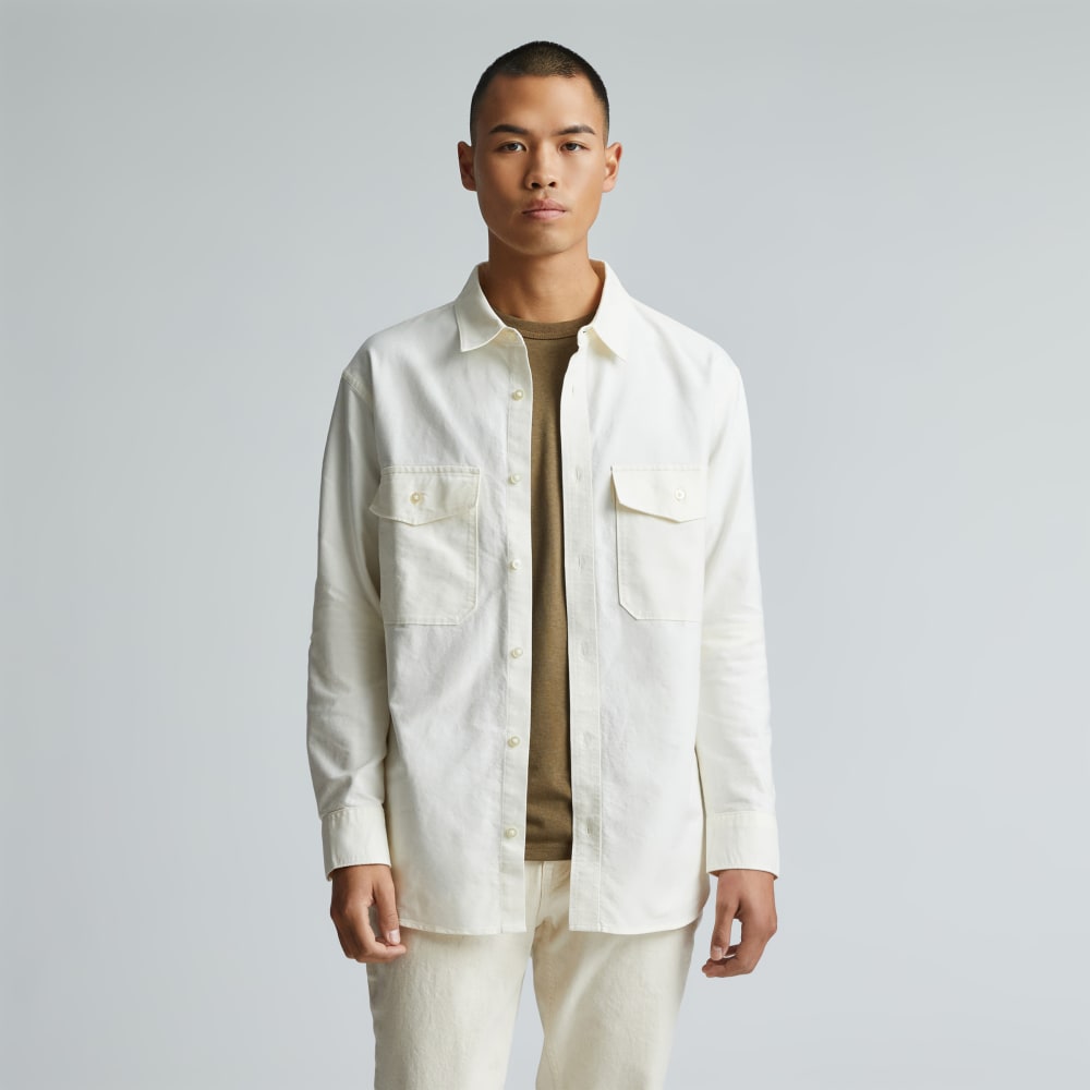 The Organic Oxford Relaxed Utility Shirt | Bone