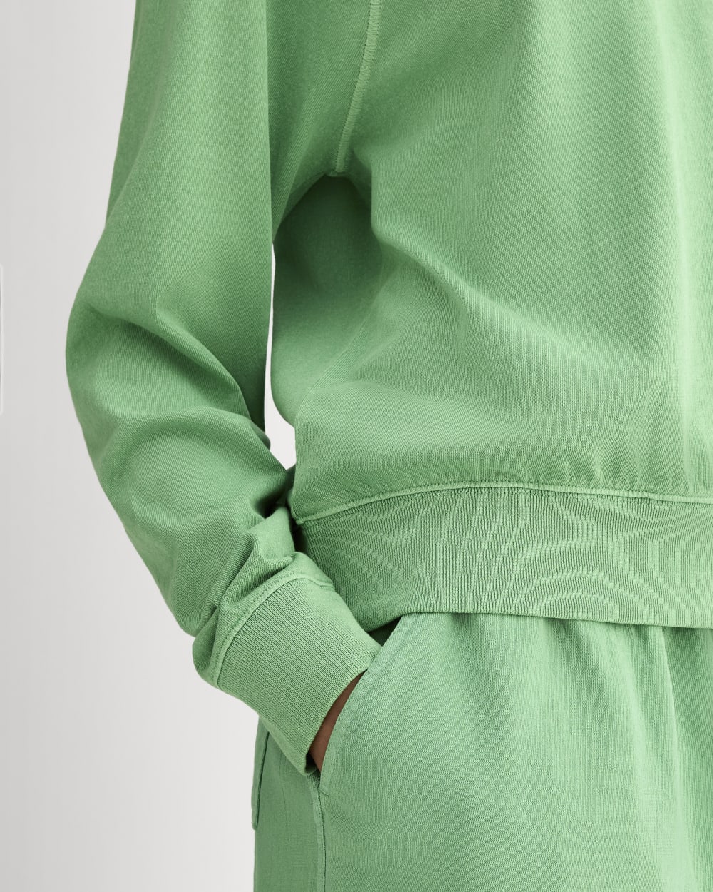 The Off-Duty Long-Sleeve Tee | Green Garment Dye - Image 4