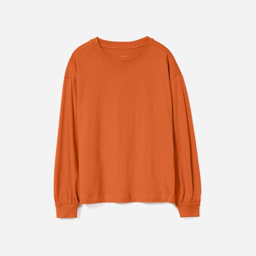 The Organic Cotton Long-Sleeve Tee | Spring Lake / Canvas - Image 2