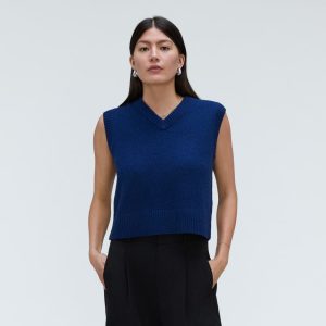 The Cashmere Vest | Bright Navy