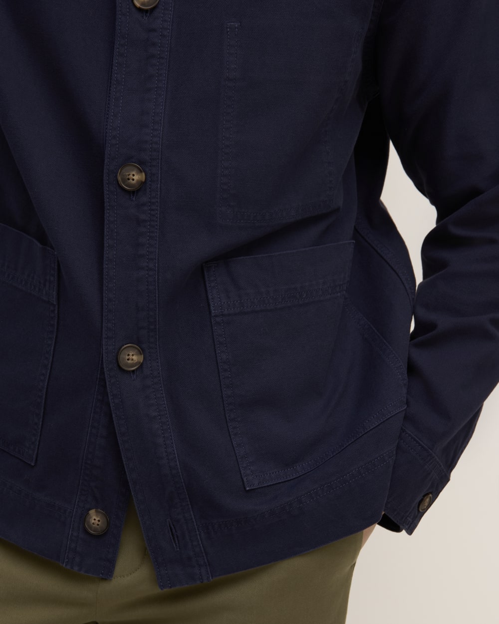 The Organic Cotton Chore Jacket | Navy - Image 4