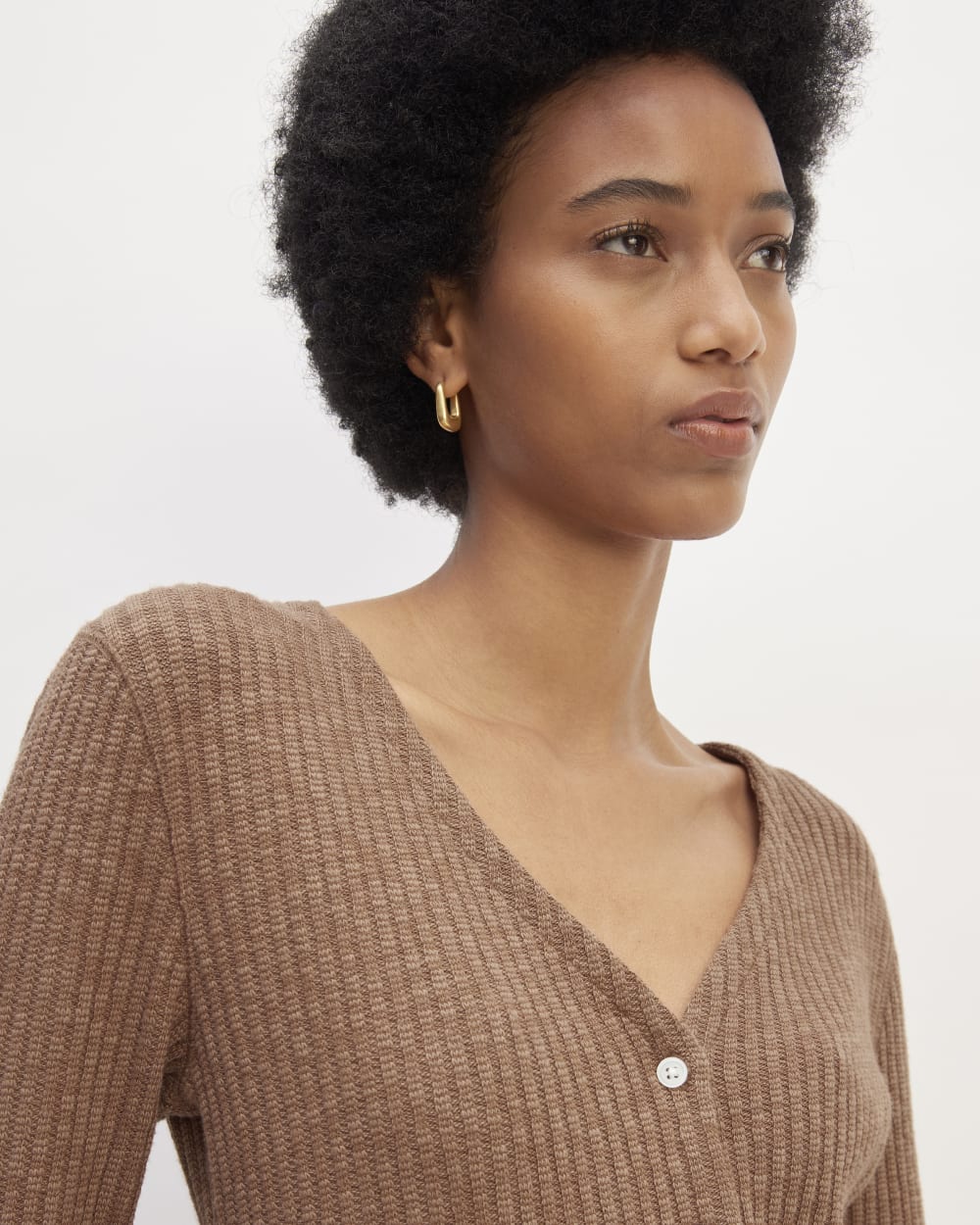 The Cozy Rib Cardigan | Carob Brown - Image 4