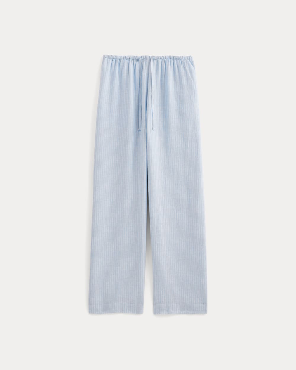 The Drawstring Pant in Linen | Sky Blue / White - Image 2