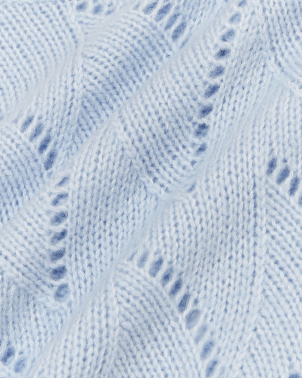 The Pointelle Sweater in Cloud | Chambray Blue - Image 6