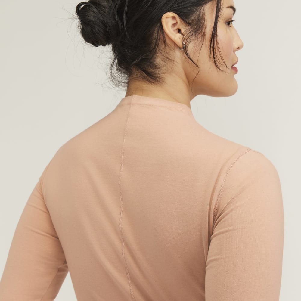 The Supima? Form Funnel Neck Tee | Blush Pink - Image 5