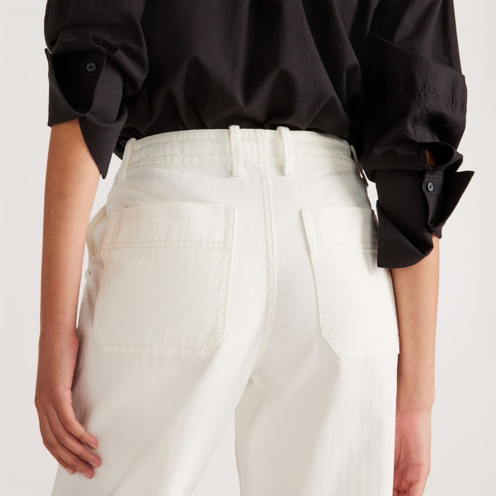 The Organic Cotton Herringbone Pant | Bone - Image 5