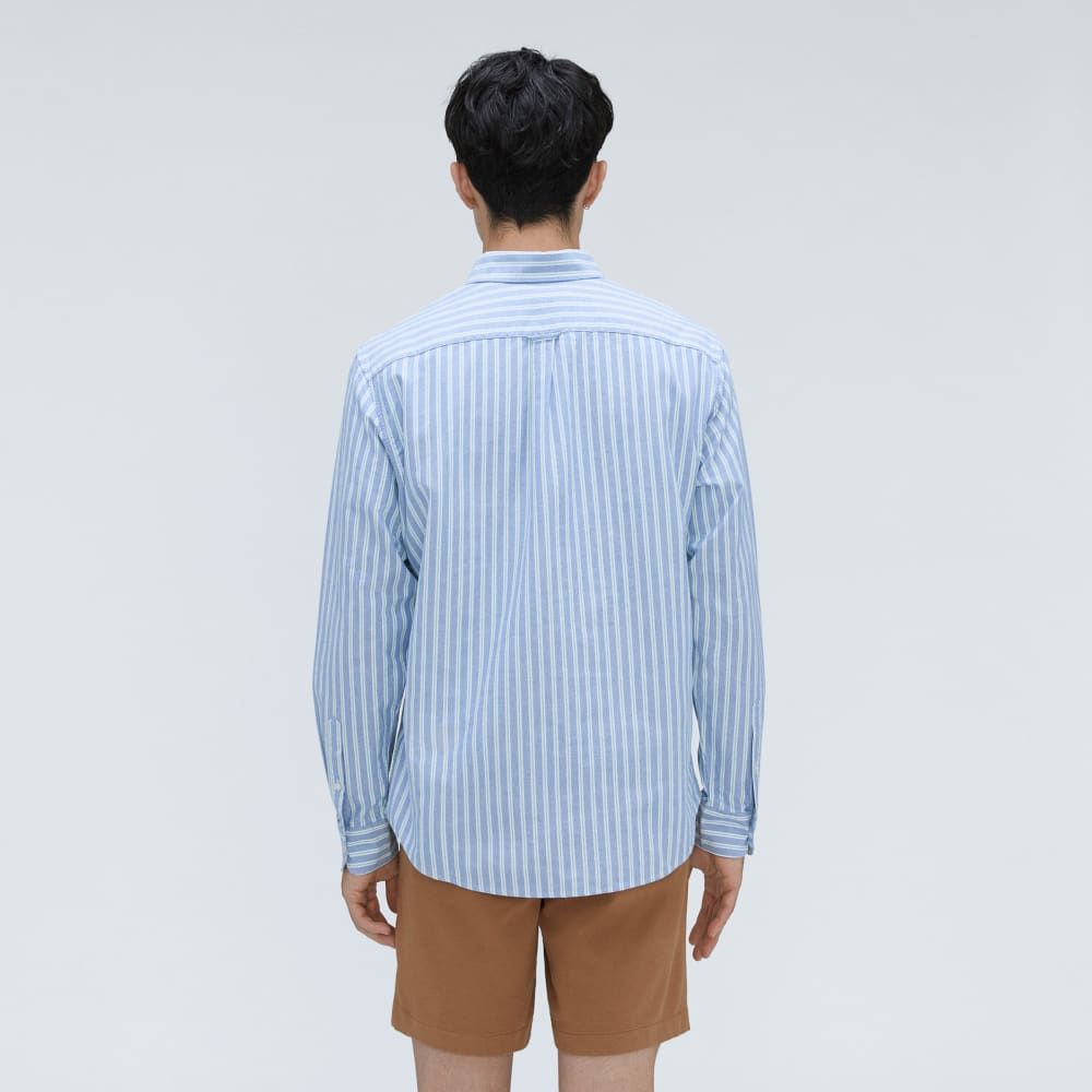 The Standard Fit Japanese Oxford Shirt | Uniform | Lapis Blue / Bright Jade / Optic White | Standard - Image 3