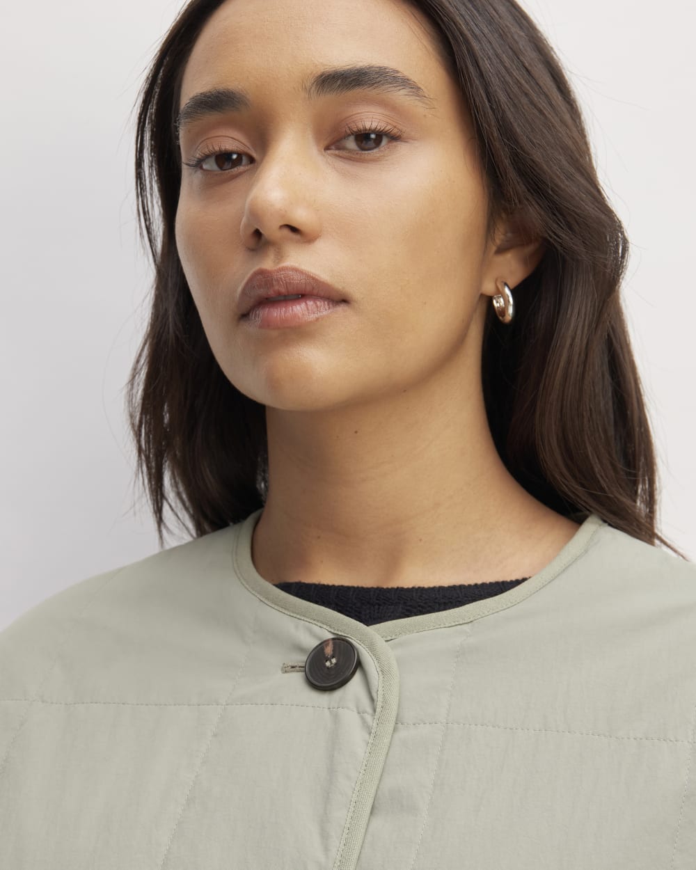 The ReNew Quilted Long Liner | Sage Green - Image 4