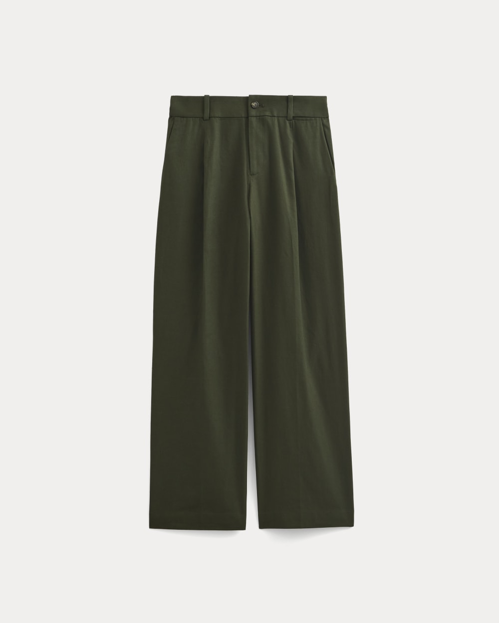 Wide-Leg Trouser in Buttersmooth | Dark Green | 32 Inseam - Image 2