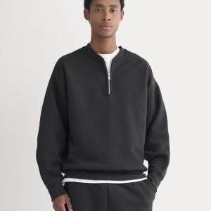 Luxe Fleece Half-Zip Pullover |  Black