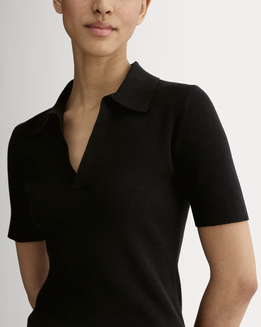 The Knit Polo | Black - Image 4