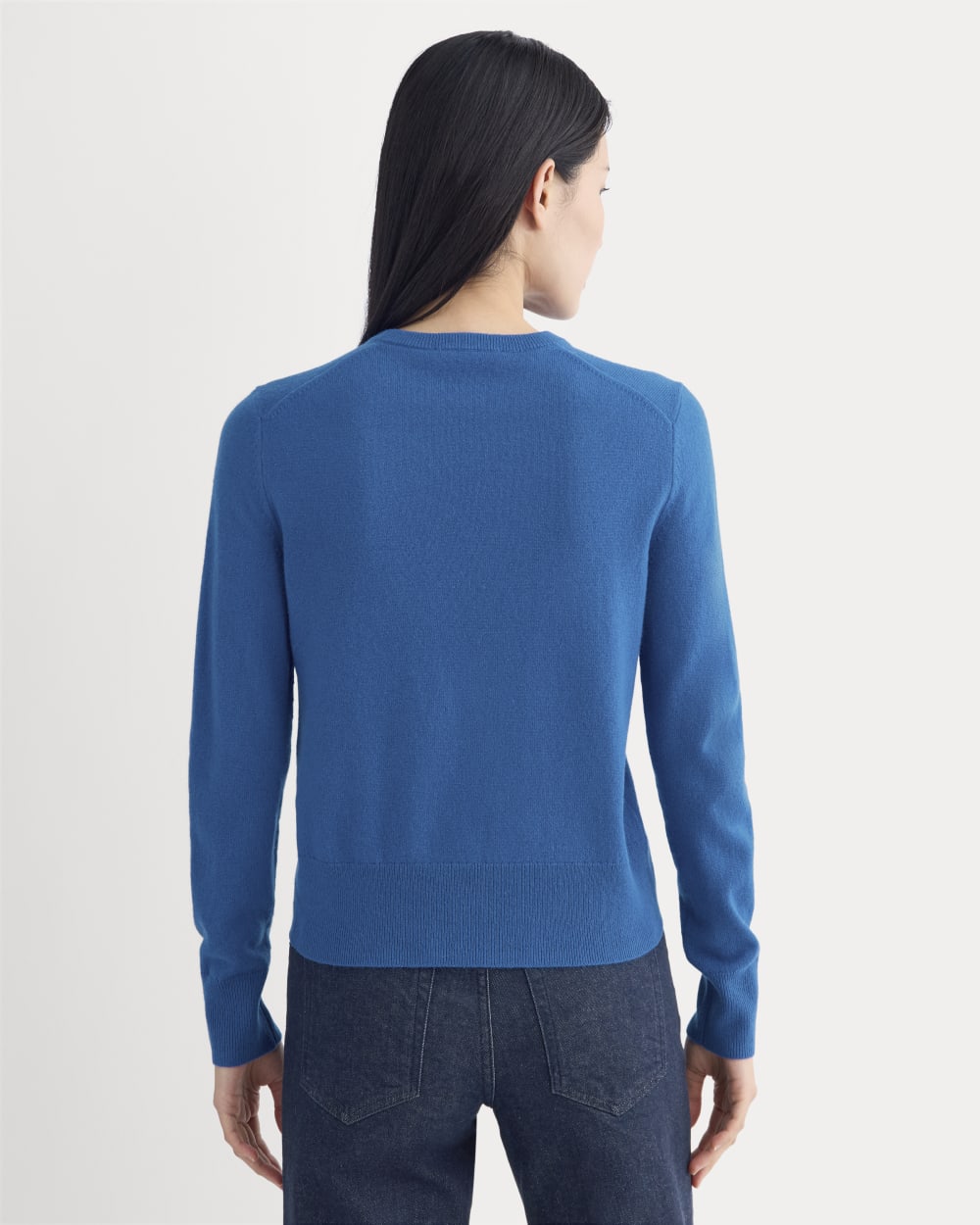Cashmere Slim Crew Sweater | Classic Blue - Image 5