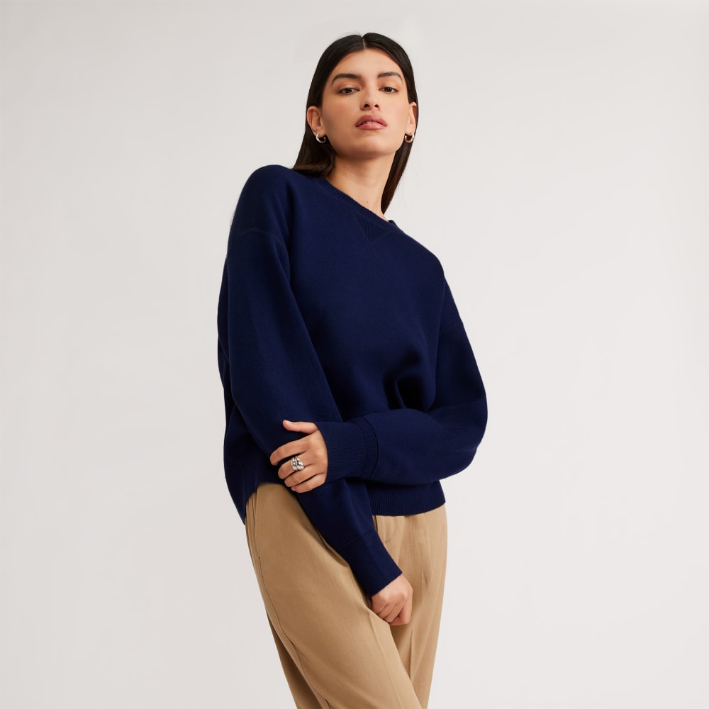 The Cotton-Merino Sweatshirt | Bright Navy