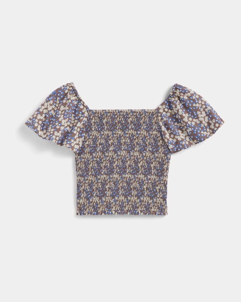The Gauze Smocked Top | Mocha Floral - Image 2