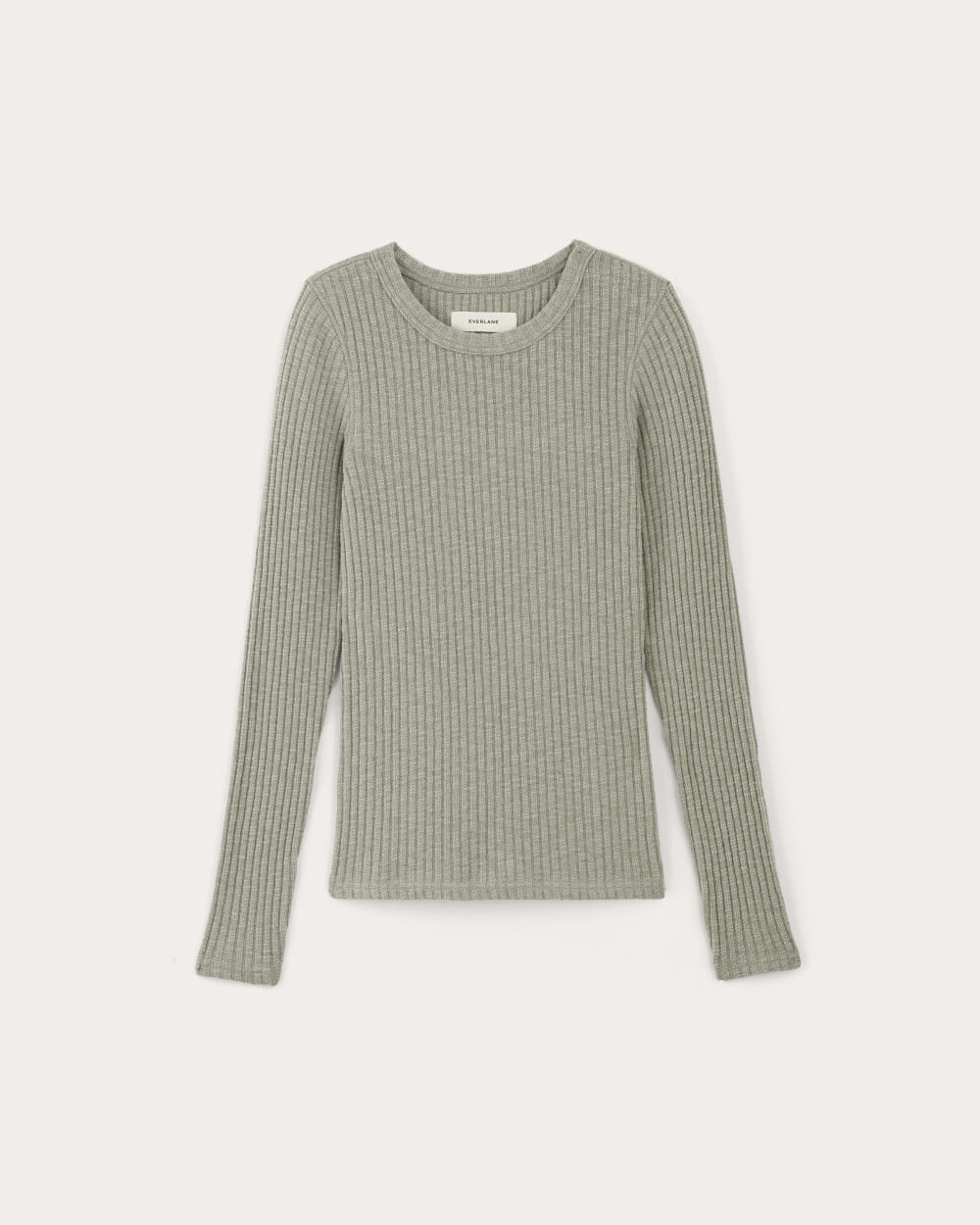 The Cozy Rib Long-Sleeve Tee | Sage Green - Image 2