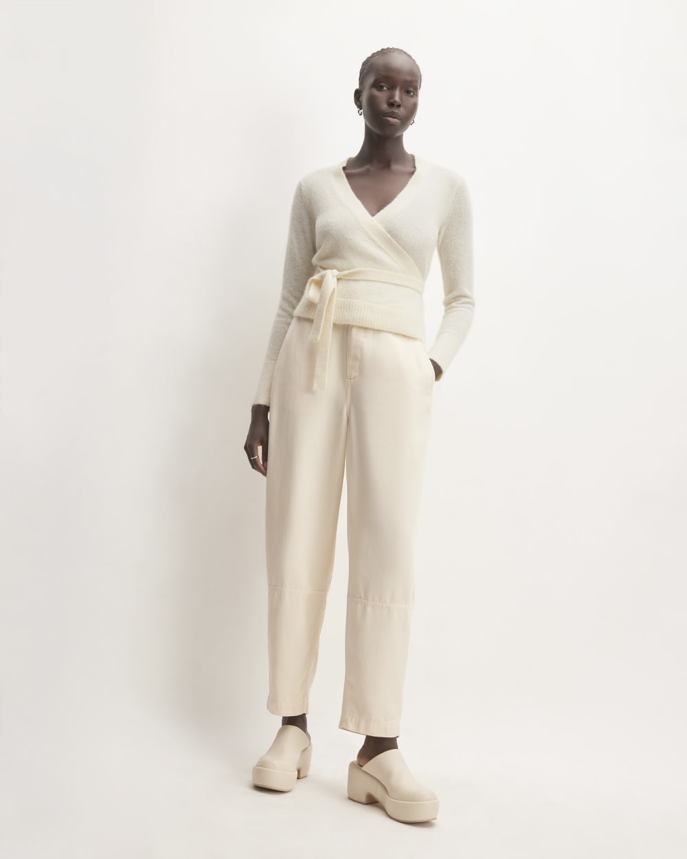 The Alpaca Wrap Sweater | Snow - Image 3