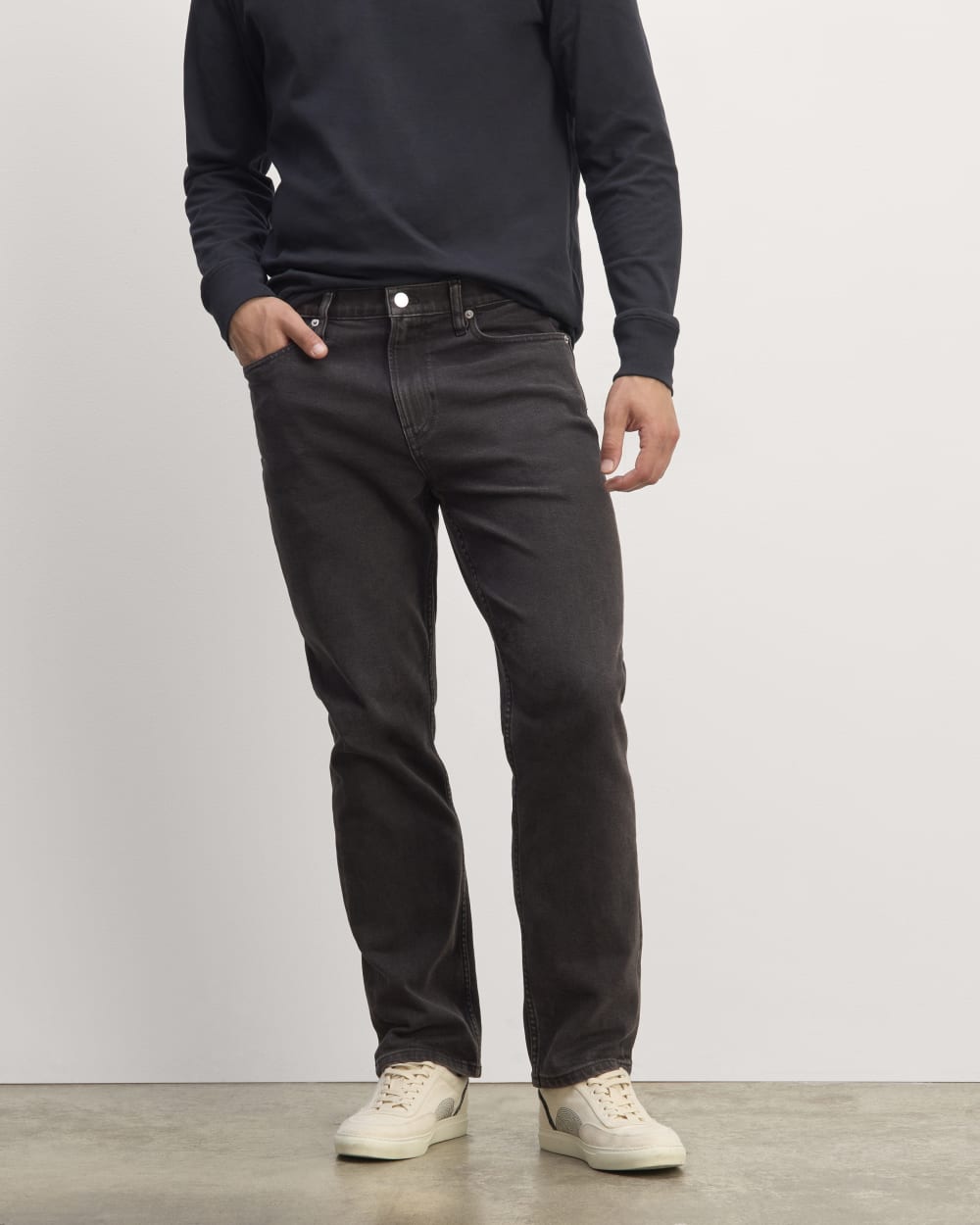 The Organic Cotton Straight-Leg Jean | Washed Black - Image 3