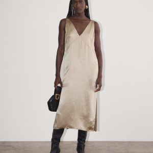 The Satin Slip Dress | Champagne