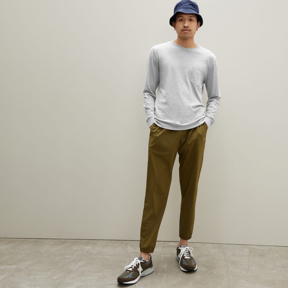 The Organic Cotton Long-Sleeve Pocket Tee | Heathered Grey - Image 3