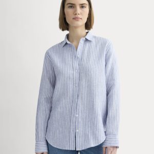 The Must-Have Shirt in Linen | Bluebell / Bone