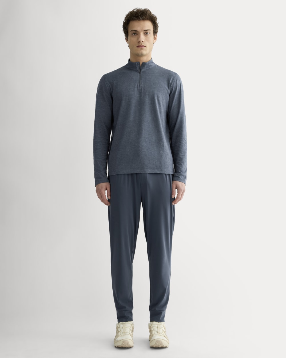 The Rec Quarter-Zip | Heathered Navy - Image 3