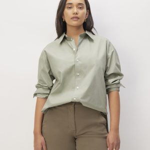 The Supima? Cotton Boyfriend Shirt | Sage Green