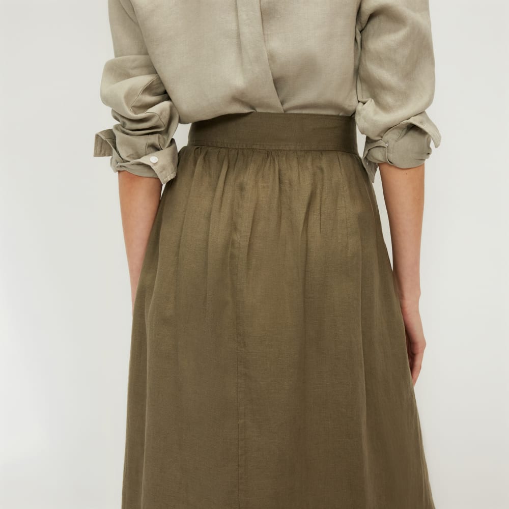 The Linen Wrap Skirt | Kalamata - Image 5