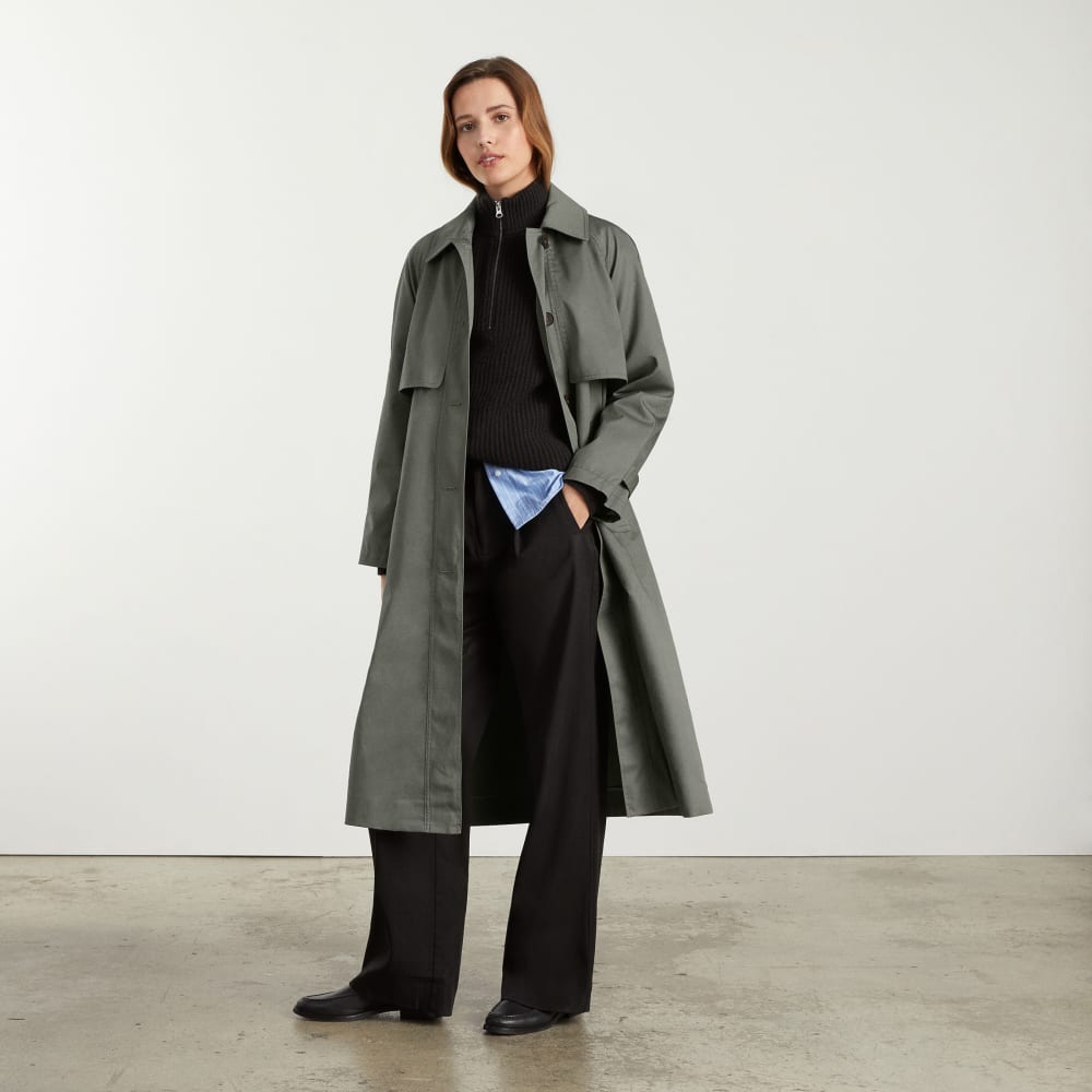The Long Mac Coat | Pewter Green - Image 5