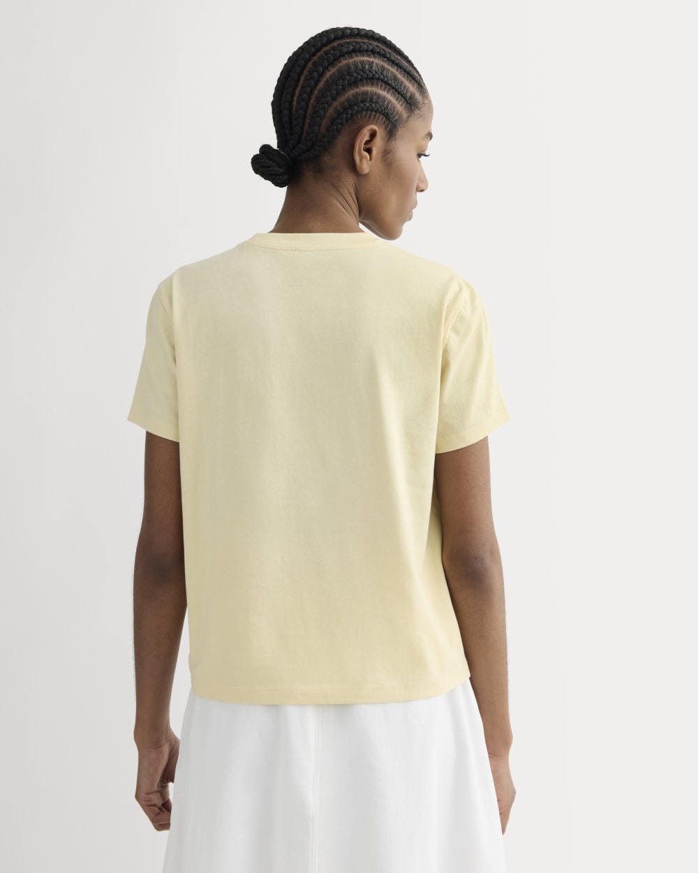 The Box-Cut Tee in Essential Cotton | Banana Crepe | Pocket - Image 4