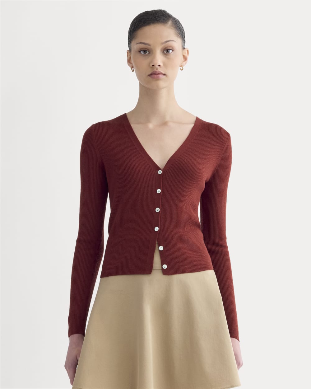 The Cardigan in Ultrasoft Merino | Merlot