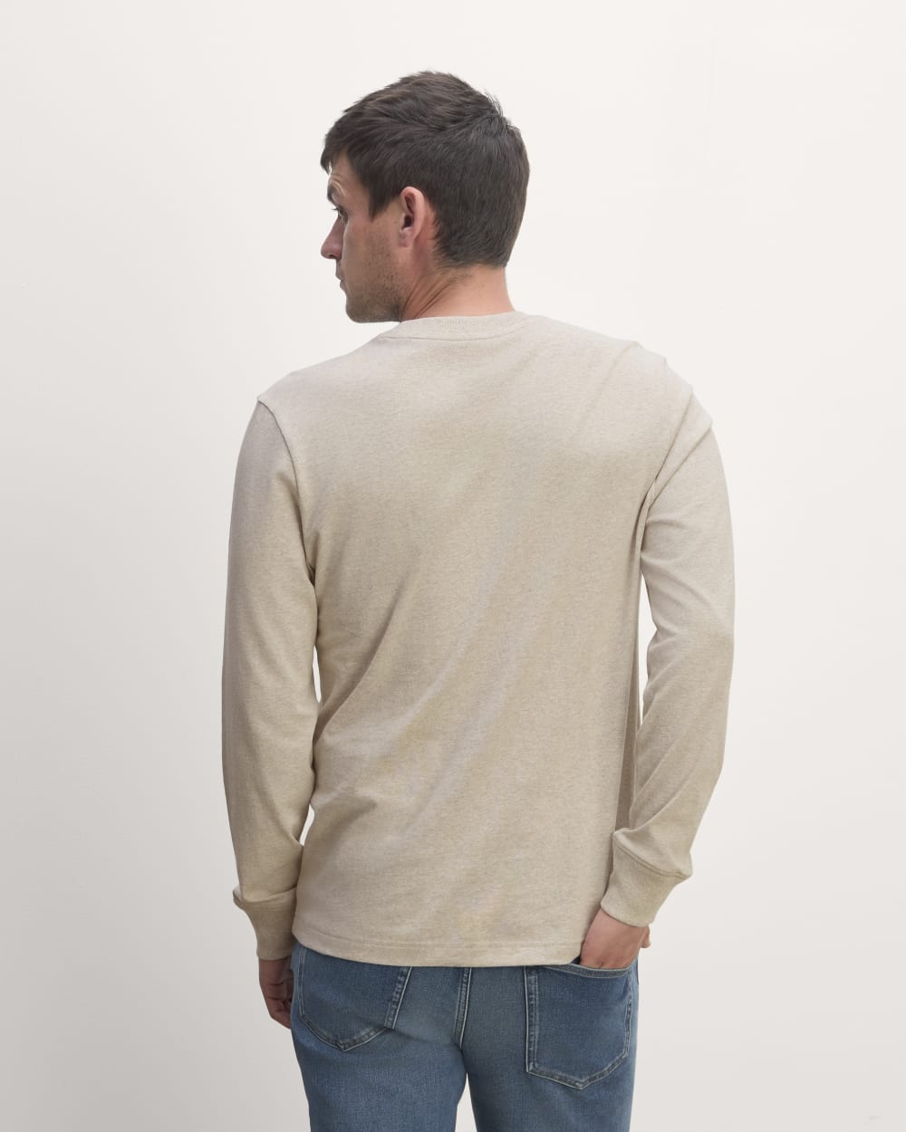 The Premium-Weight Relaxed Crew | Heathered Oatmeal - Image 4