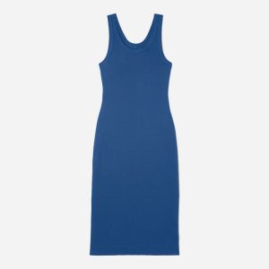 The '90s Rib Dress | Deep Blue