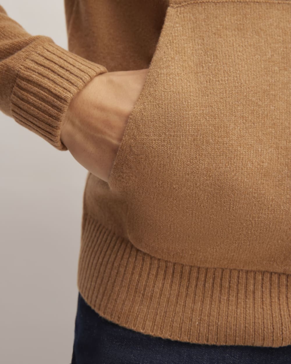 The Felted Merino Hoodie | Deep Camel - Image 5