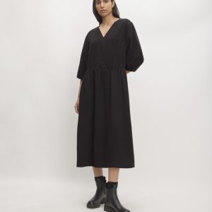 The TENCEL? Puff-Sleeve Dress | Black