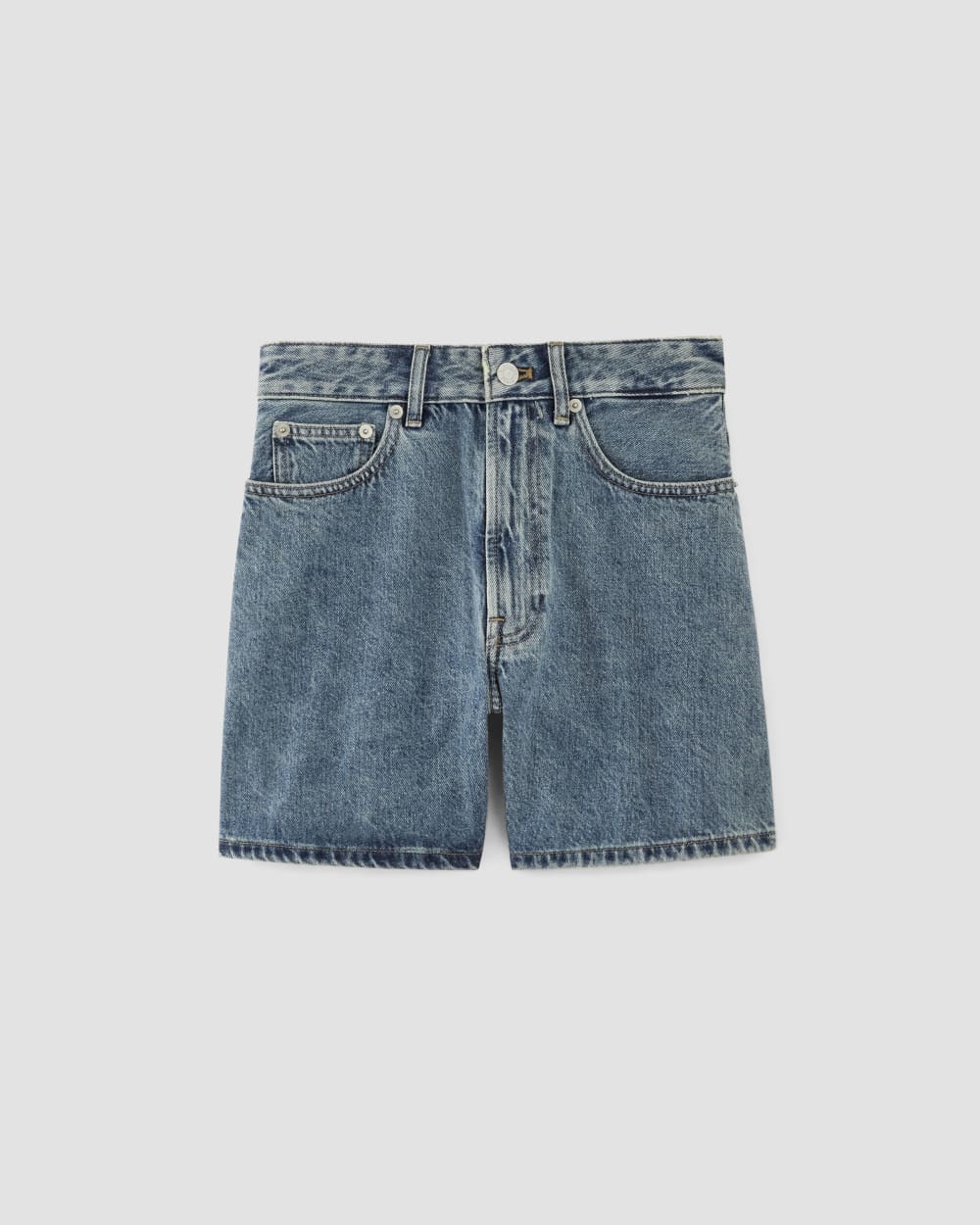 The A-Line Denim Short | Mid Blue - Image 2