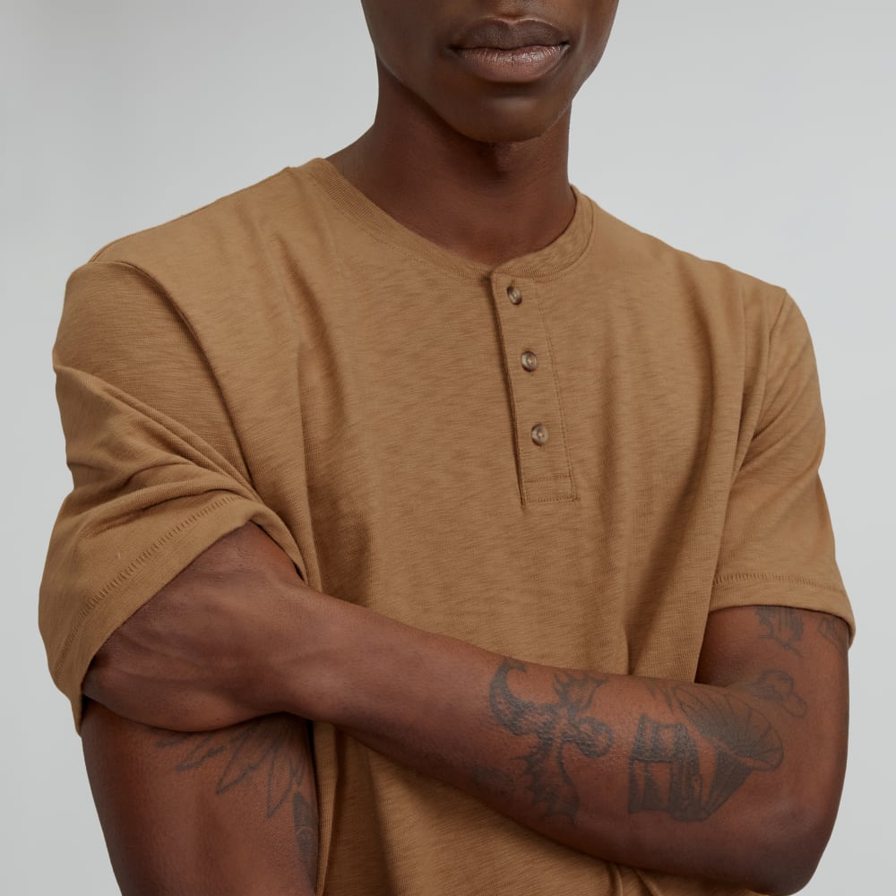 The Cotton Slub Henley | Toasted Coconut - Image 4