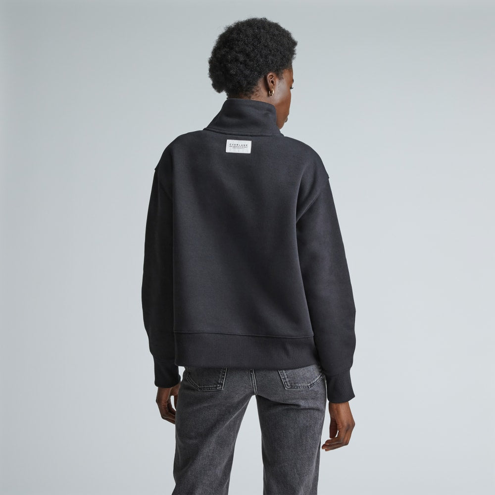 The ReTrack Half-Zip Sweatshirt | Black - Image 3