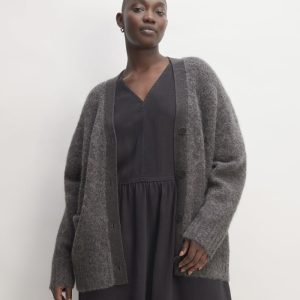 The SuperFuzz Alpaca Cardigan | Dark Charcoal