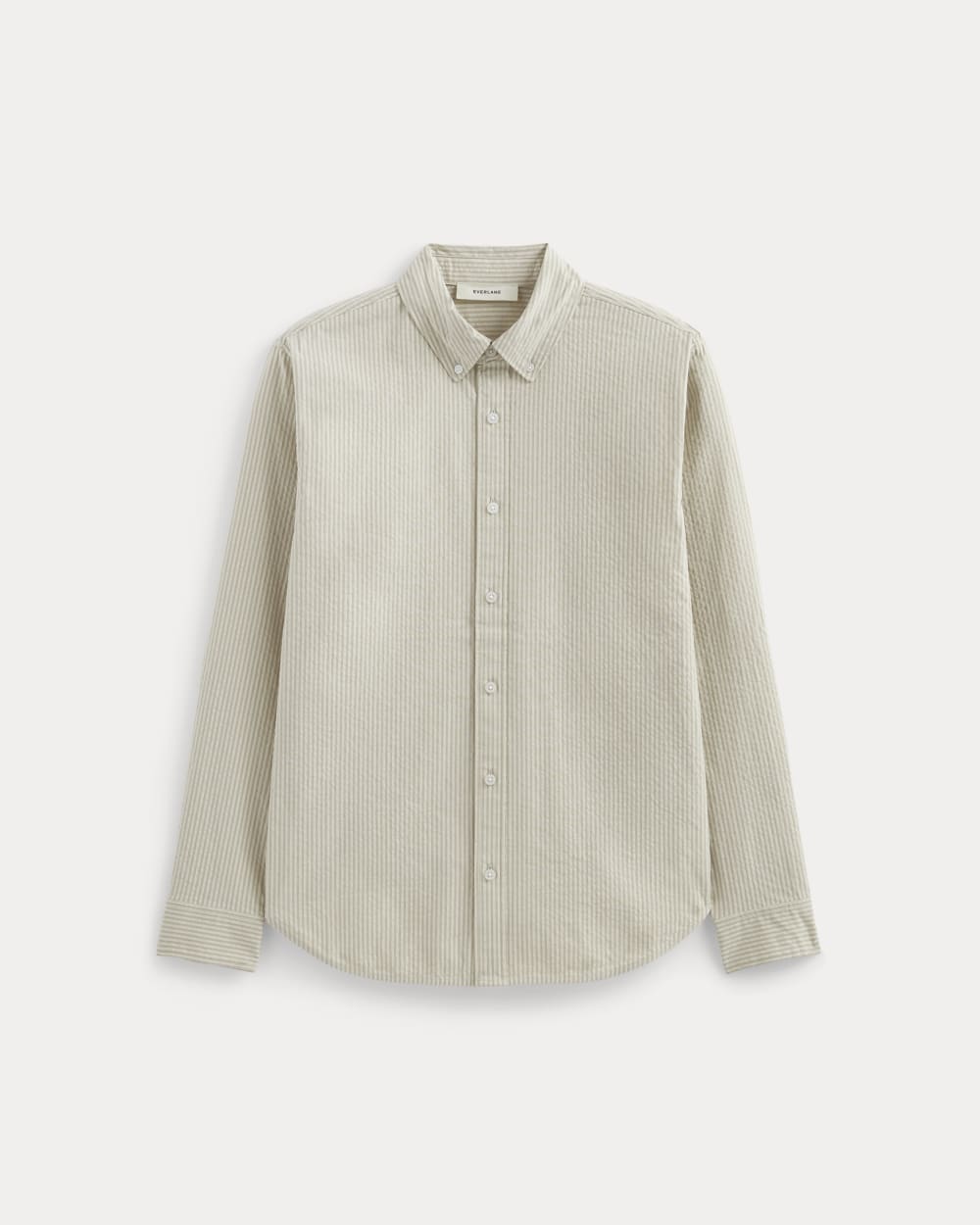 The Seersucker Long-Sleeve Shirt | Trench Coat Khaki / Natural - Image 2