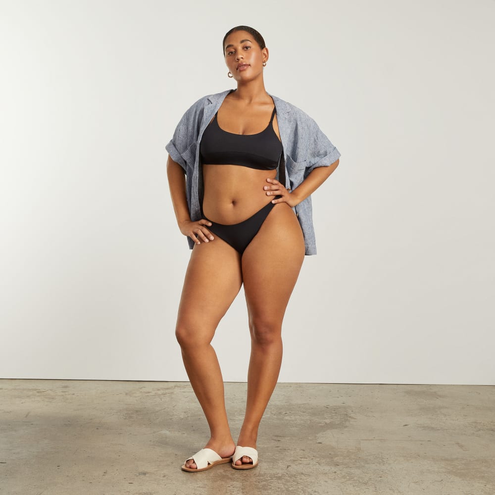 The Scoop-Neck Bikini Top | Black - Image 7