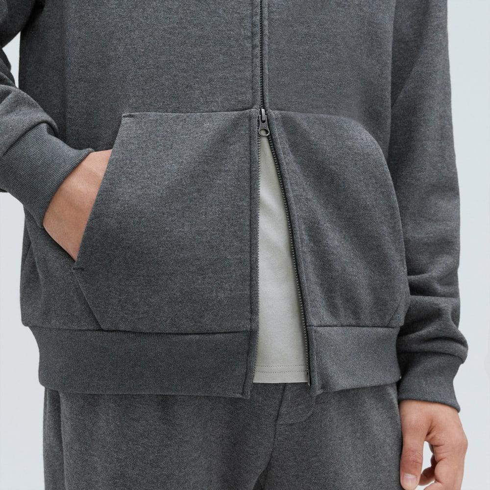The Organic Track Full Zip | Dark Heather Grey - Image 5