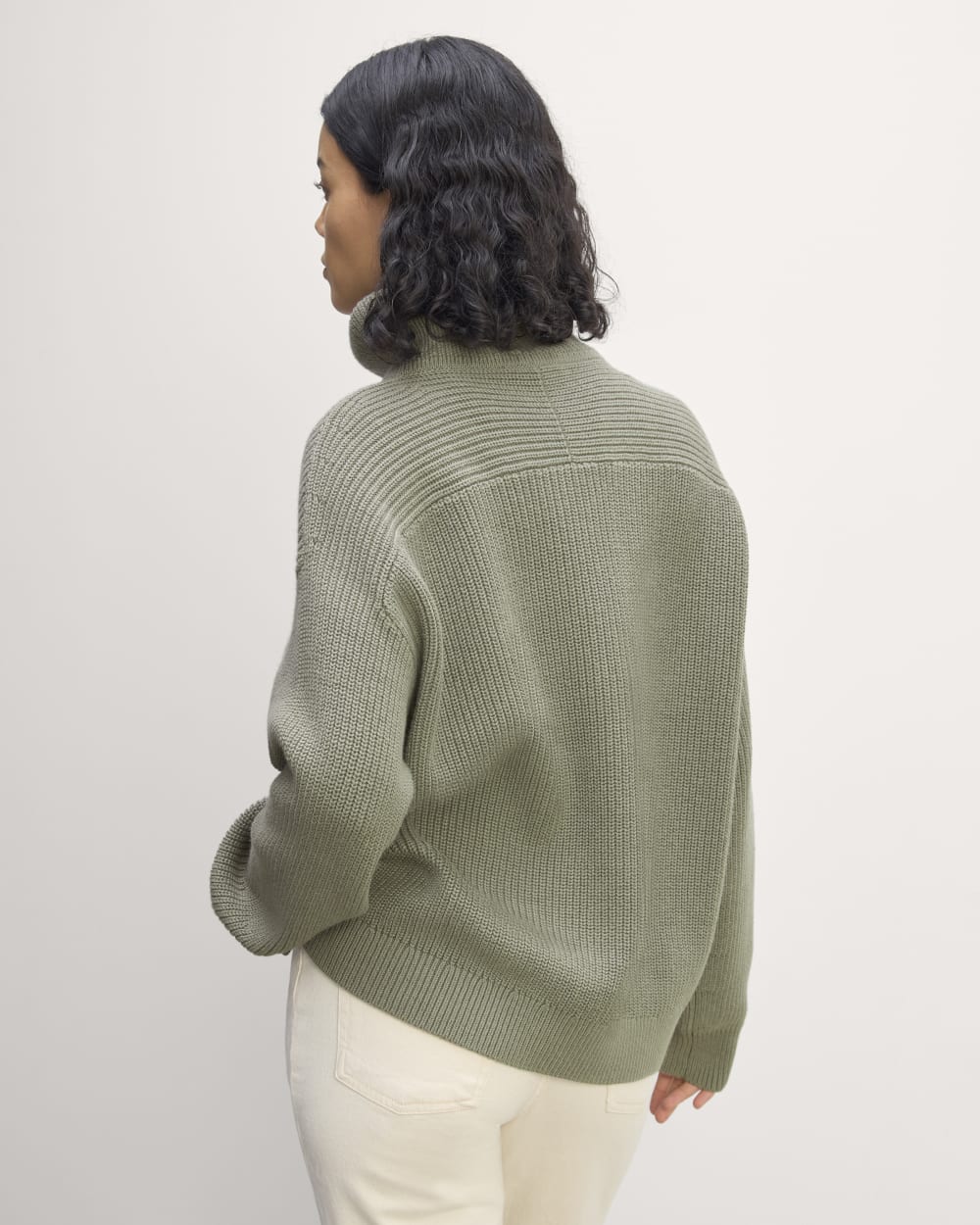 The Half-Zip in Everyday Cotton | Sage Green - Image 6
