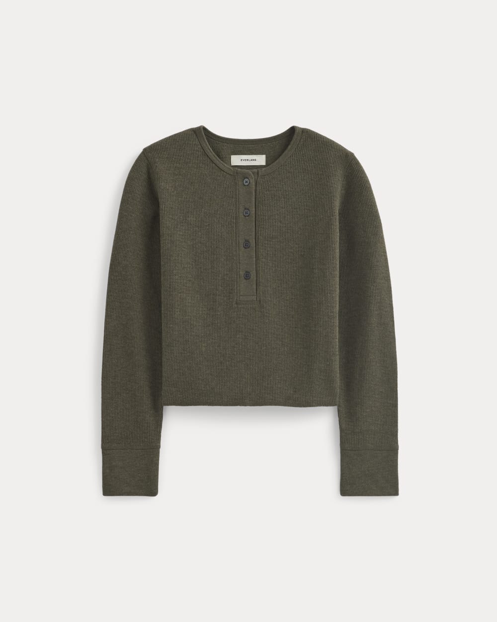 Boxy Henley in Cozy Waffle | Heather Beech - Image 2