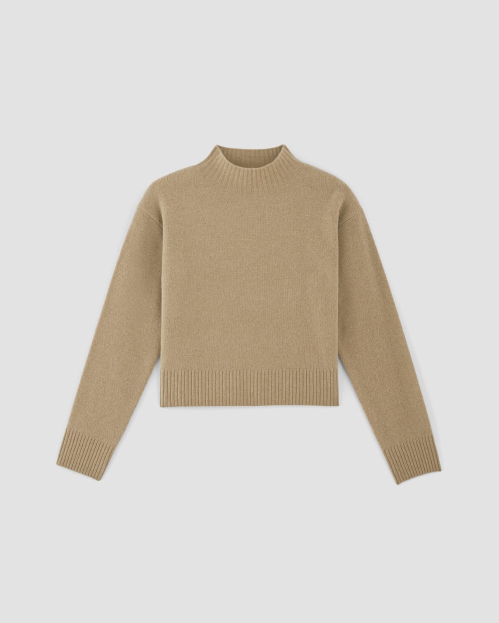 The Good Merino Wool Mockneck Sweater | Light Camel - Image 2
