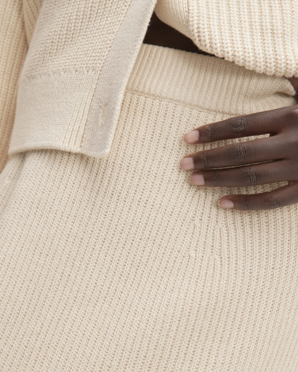 The Organic Cotton Sweater Midi Skirt | Canvas - Image 4