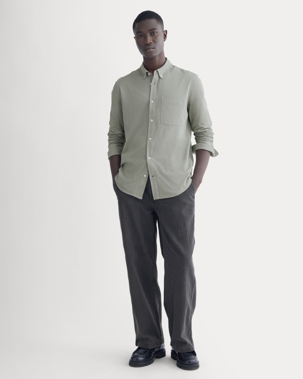 The Startup Shirt | Chambray Deep Lichen Green - Image 3